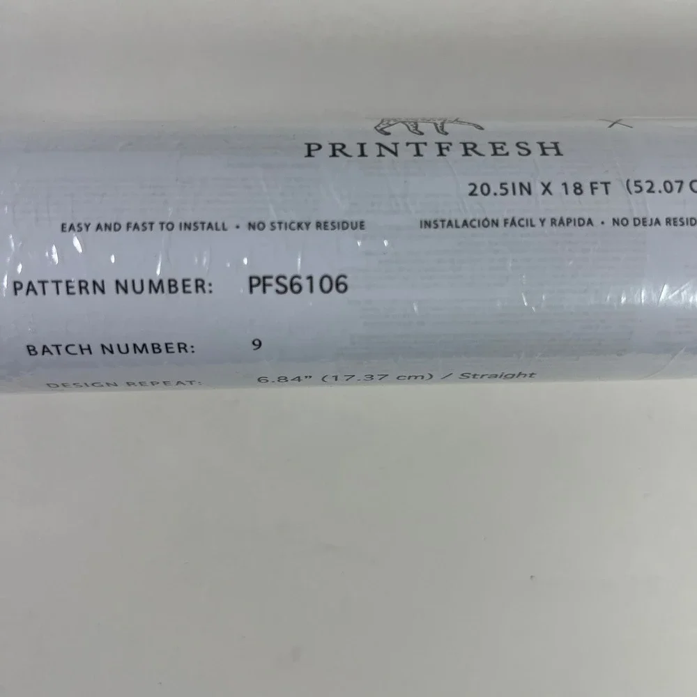 Printfresh x‎ NuWallpaper Navy Blue Tiger Peel and Stick Wallpaper PFS6106 18ft